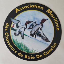Ancien autocollant chasse , gibier d'eau ,baie de canche