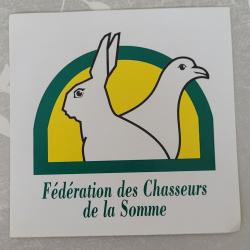 Ancien autocollant chasse , fédération chasseurs du 80