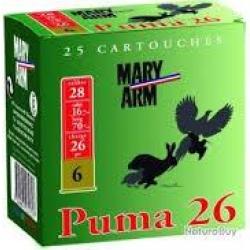 Cartouches Mary Arm Puma 26 Cal 28/70 Plb 6