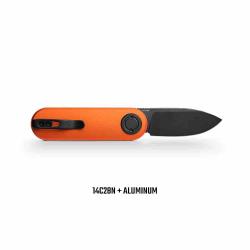 Couteau Vosteed Corgi V Lame Acier 14C28N Manche Alu (Orange) Vanchor Lock IKBS VOSA3705