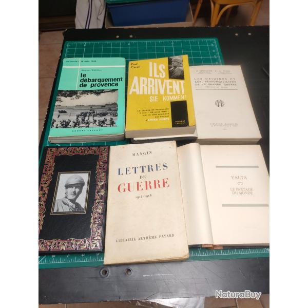 Lot de 6 livres militaire, notices, aide-mmoire,etc..