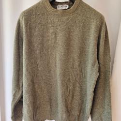 Pull &agrave; col rond de marque Burberrys "of London "en laine,  vert, made in France vintage