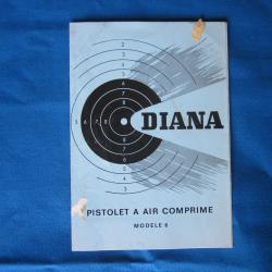 Notice papier d'origine - DIANA modèle 6 avec deux crans de mire