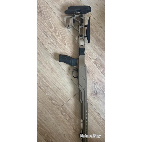 Carcasse Blaser R93 custom chssis GS aluminium avec systme Negele neuf et embase bipied Spartan