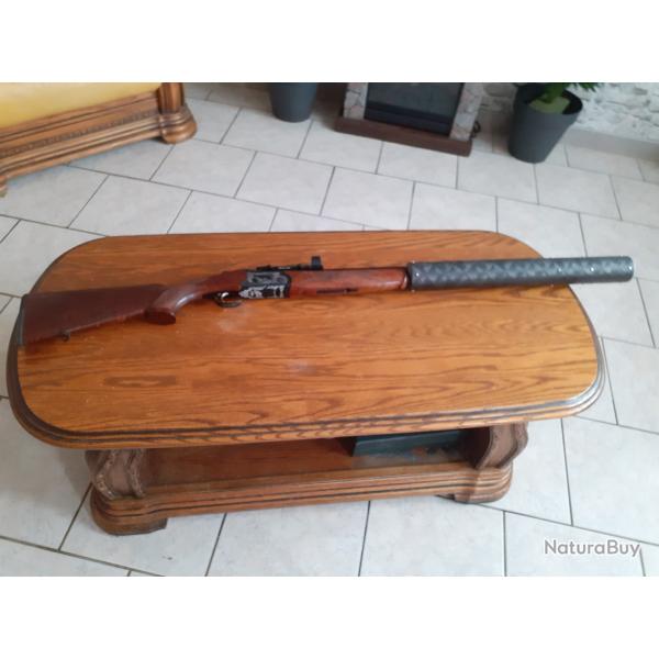 vend Fusil De Chasse superpos country avec Modrateur de son-Cal 12/76 avec un viseur pont rouge