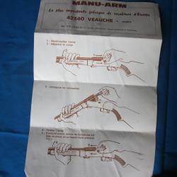 Notice papier d'origine - MANU-ARM modèle mini-super