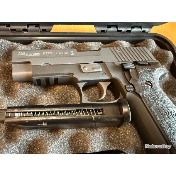 WE Full Metal SIG P226 GBB AirSoft - Tactical Rail - Seals Marking