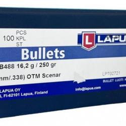 Lapua - 100 Projectiles Cal .338 - 250 grs OTM Scenar - GB488 - 4PL8017
