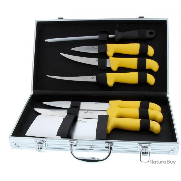 Mallette De 6 Couteaux De Boucher Pradel