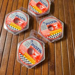 LOT PÊCHE DESTOCKAGE 4 BOBINES PLATIL Nylon Platil Strong Brun