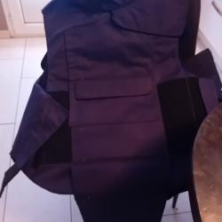 GILET PARE BALLES TETRANIKE PORT DISRET EN KEVLAR TAILLE REGLABLE DU 2XL AU 3XL TRES RARE