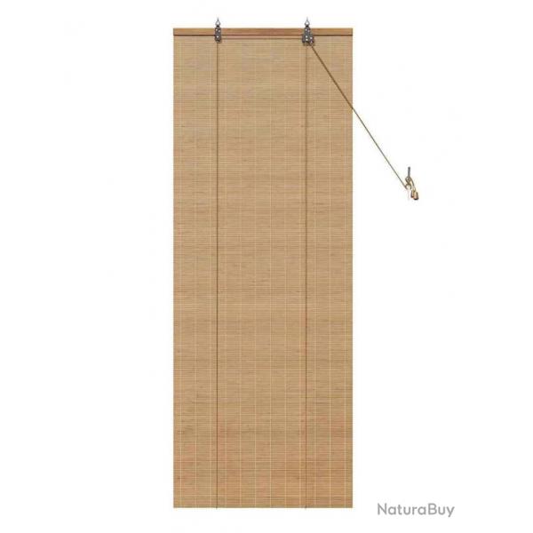 Store bambou marron clair 60x160 cm translucide roulable cologique