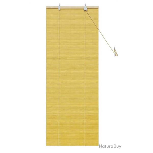 Store bambou jaune 60x160 cm translucide roulable cologique