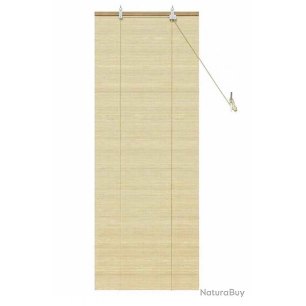 Store roulant bambou naturel 60x160 cm translucide colo ajustable