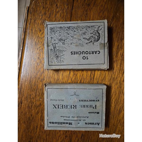 Cartouches  Broche Pierre Rebeix Cal. 16 dans leurs botes carton d'origine