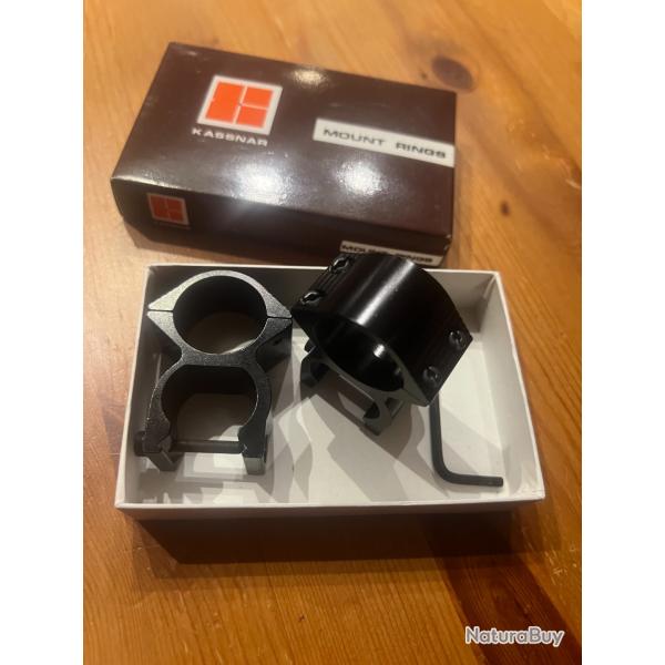 jeu de colliers kassnar pour lunettes diametre de 25,4mm et rail 21mm neuf