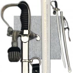 RARE & SUBLIME SABRE ALLEMAGNE DE L'OUEST : CHEF DE TRAIN '' KARL LAUSCHNER '' FUSILIERS XX ORIGINAL