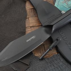 Couteau Survie Cold Steel Bushman Bowie Lame Acier Carbone SK-5 Monobloc Etui Secure-Ex Allume Feu