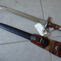 93173 Baïonnette Suisse Mdle 1889 pour Rubin Schmidt 1889 ou 96/11 + PF en cuir