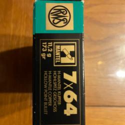 Balles RWS H-Mantel cal 7x64