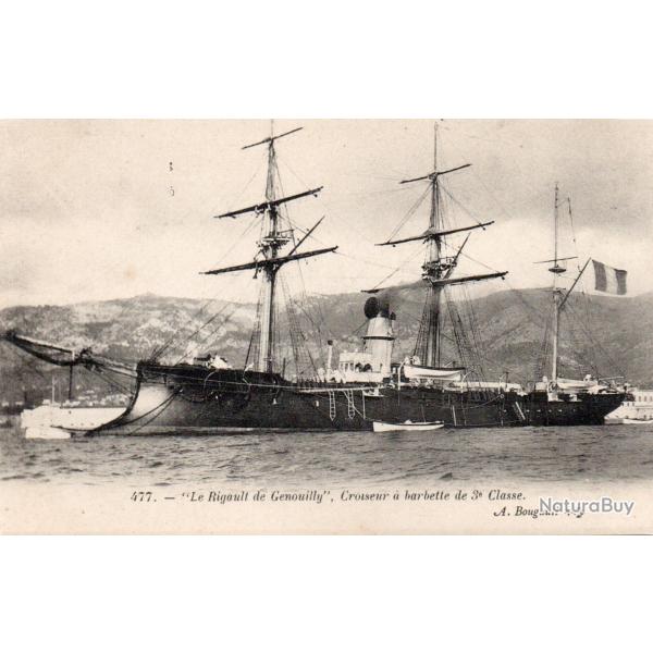 CPA - Marine  de Guerre - " Le Rigault croiseur  a barbelle de 3em classe N4199