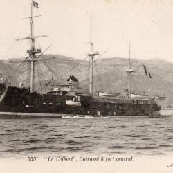 CPA - Marine  de Guerre - " Le Colbert " Cuirasse a fort  central N°4200