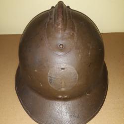 Coque de casque adrian M A MOU marseille 1939 collection militaria
