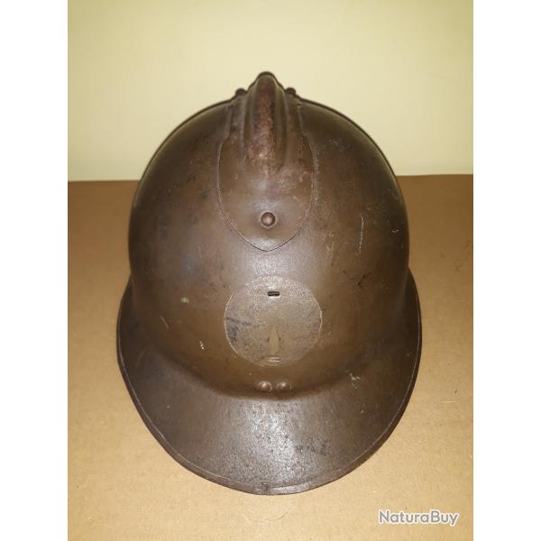 Coque de casque adrian M A MOU marseille 1939 collection militaria