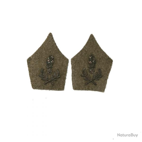 Insigne - FR415010a  Paire cusson de col ml 1940 officier administration-intendance