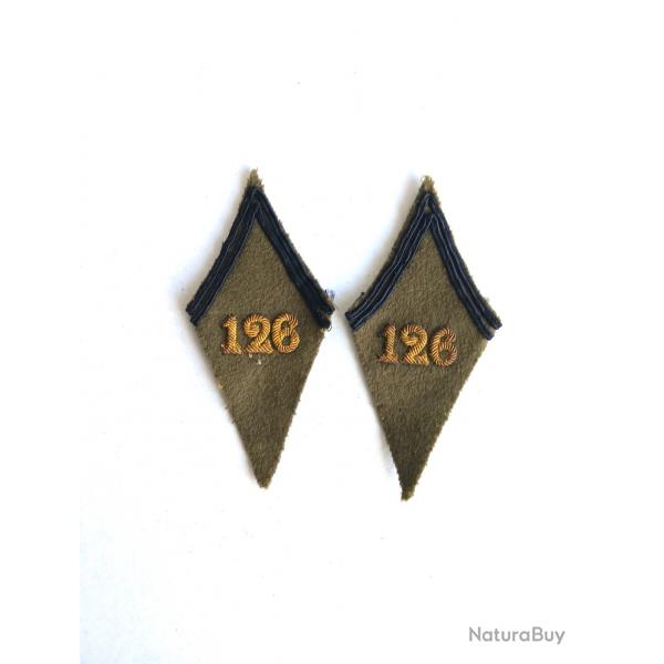 Patte de col - FR88720a Paire cusson col 126 rgt infanterie