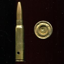 7.35 mm Carcano Italie - balle cuivre pointe arrondie - marquage en releif :  - neutralisée