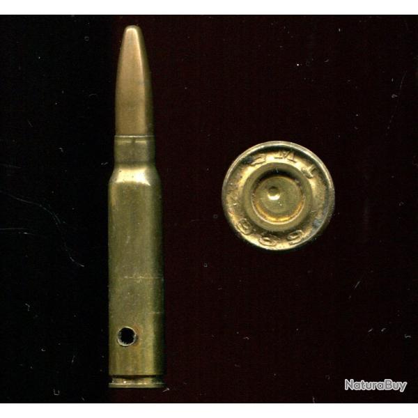 7.35 mm Carcano Italie - balle cuivre pointe arrondie - marquage en releif :  - neutralise