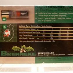 Wahoo ! LOT DE 25 BALLES BRENNEKE  RUBIN SABOT NATURE CAL 12X70 EN BAISSE A SAISIR