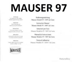notice carabine MAUSER 97 en FRANCAIS (envoi par mail) - VENDU PAR JEPERCUTE (m2573)