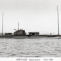 CPA -PHOTO-  Marine Guerre - SOUS MARIN  " AREHUSE "  18-5-1933 N° 4206