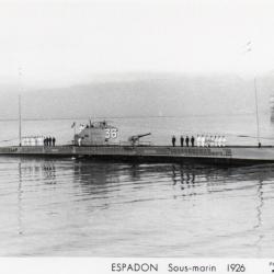 CPA -PHOTO-  Marine Guerre - SOUS MARIN  " ESPADON "  - N° 4209