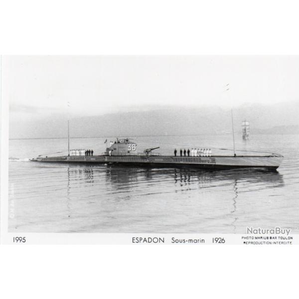 CPA -PHOTO-  Marine Guerre - SOUS MARIN  " ESPADON "  - N 4209