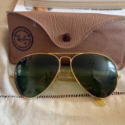 Ray-Ban Aviator Golden USA vantage - verres verts G-15 - monture dorée 24K