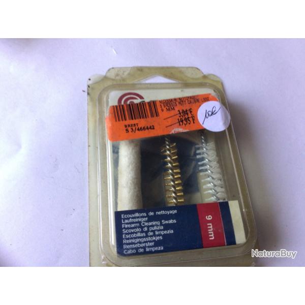 VENDU PAR LE-CUIRASSIER KIT DE 3 ECOUVILLONS POUR CARABINE CALIBRE 9 MM