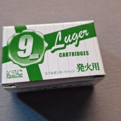 Fausses Cartouches KSC 9mm Luger pour réplique KSC M93R Model Gun - Lot de 10 Cartridges