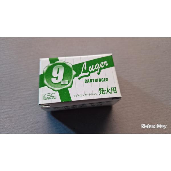 Fausses Cartouches KSC 9mm Luger pour rplique KSC M93R Model Gun - Lot de 10 Cartridges