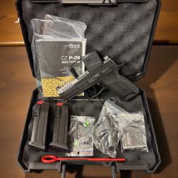 Pistolet CZ P-09C NOCTURNE calibre 9x19 + Osight S