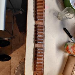 CARTOUCHIERE CEINTURE COULEUR  CUIR FAUVE CALIBRE 12