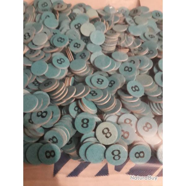 Lot de 100 rondelles de fermetue pour 14 mm numrotes '8' coloris bleu