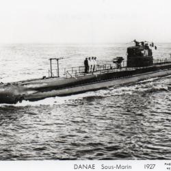 CPA -PHOTO-  Marine Guerre - SOUS MARIN  " DANAE "  - N° 4214