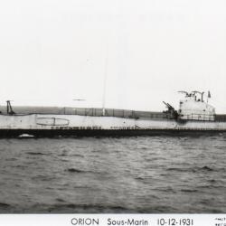 CPA -PHOTO-  Marine Guerre - SOUS MARIN  " ORION "  - N° 4216