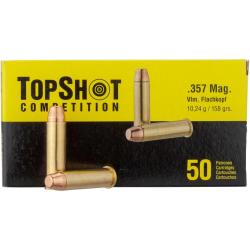 Black Friday - Pack 500 cartouches TOPSHOT .357 Mag. FMJ FLAT 158grs - PORT GRATUIT