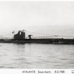 CPA -PHOTO-  Marine Guerre - SOUS MARIN  " ATALANTE  "  - N° 4217