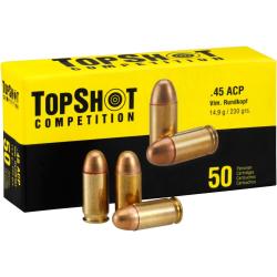 Black Friday - Pack 500 cartouches TOPSHOT .45 ACP FMJ RN 230grs - PORT GRATUIT