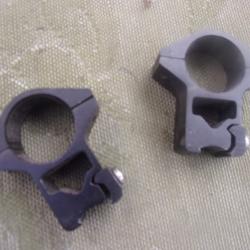 montage pour lunette de carabine 22 lr un pouce  hauteur : 21 mm